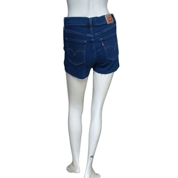 6769.11....311 Levi's Shaping Skinny Cutoff Denim Shorts Size 27 - Picture 5 of 5